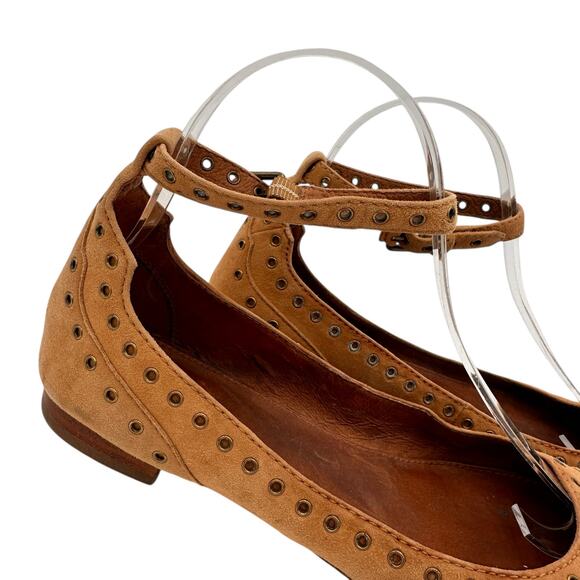 Frye Women's Sienna Grommet Ankle Flats Size 7.5 - Picture 2 of 8
